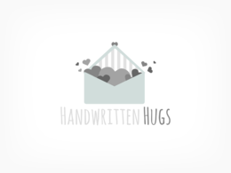 Handwritten Hugs monotone logo