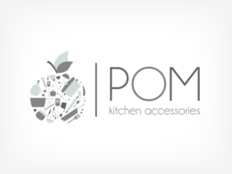 POM Kitchen Accessories monotone logo
