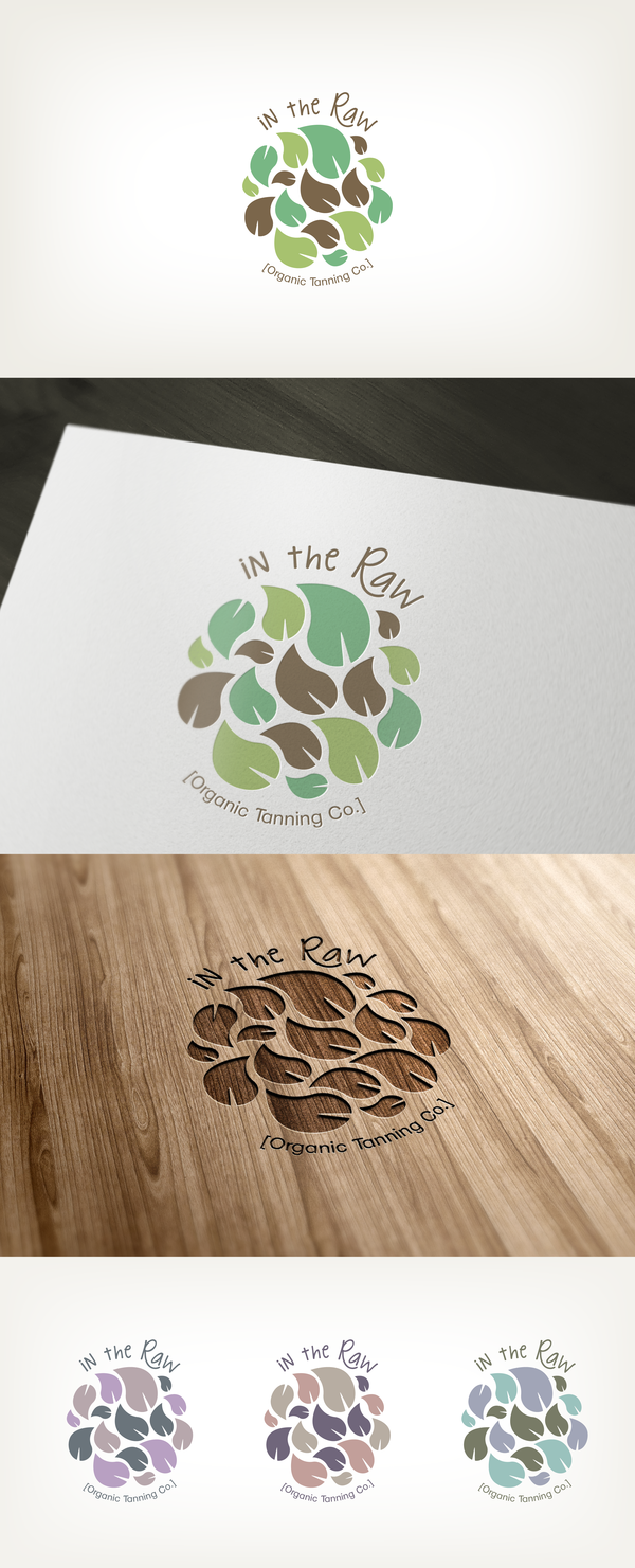 In The Raw, Organic Tanning Co. logo / design layout In The Raw, Organic Tanning Co. logo / design layout