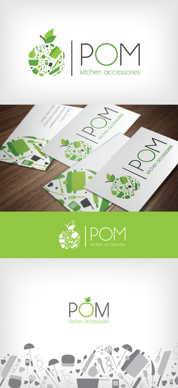 POM Kitchen Accessories logo / design layout POM Kitchen Accessories logo / design layout